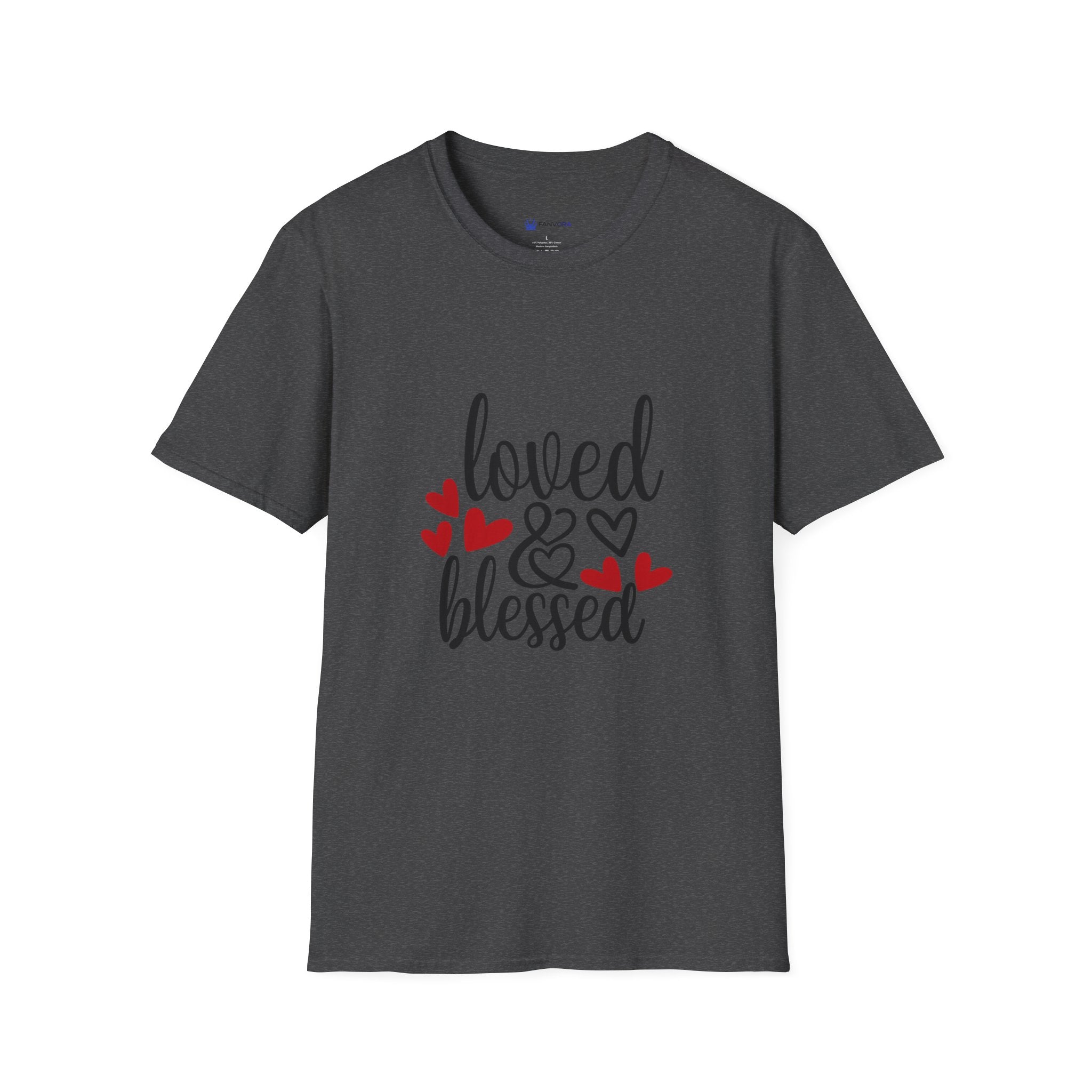 Loved & Blessed T-Shirt — Women’s Inspirational Heart Tee