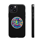 Matte Black iPhone Tough Cases 12 to 17 Pro Max  — "King of Pop Forever" Retro Pop Art Phone Case.
