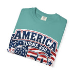 America Turns 250 T-Shirt – "Freedom Looks Good For Its Age" Patriotic 4th of July Tee