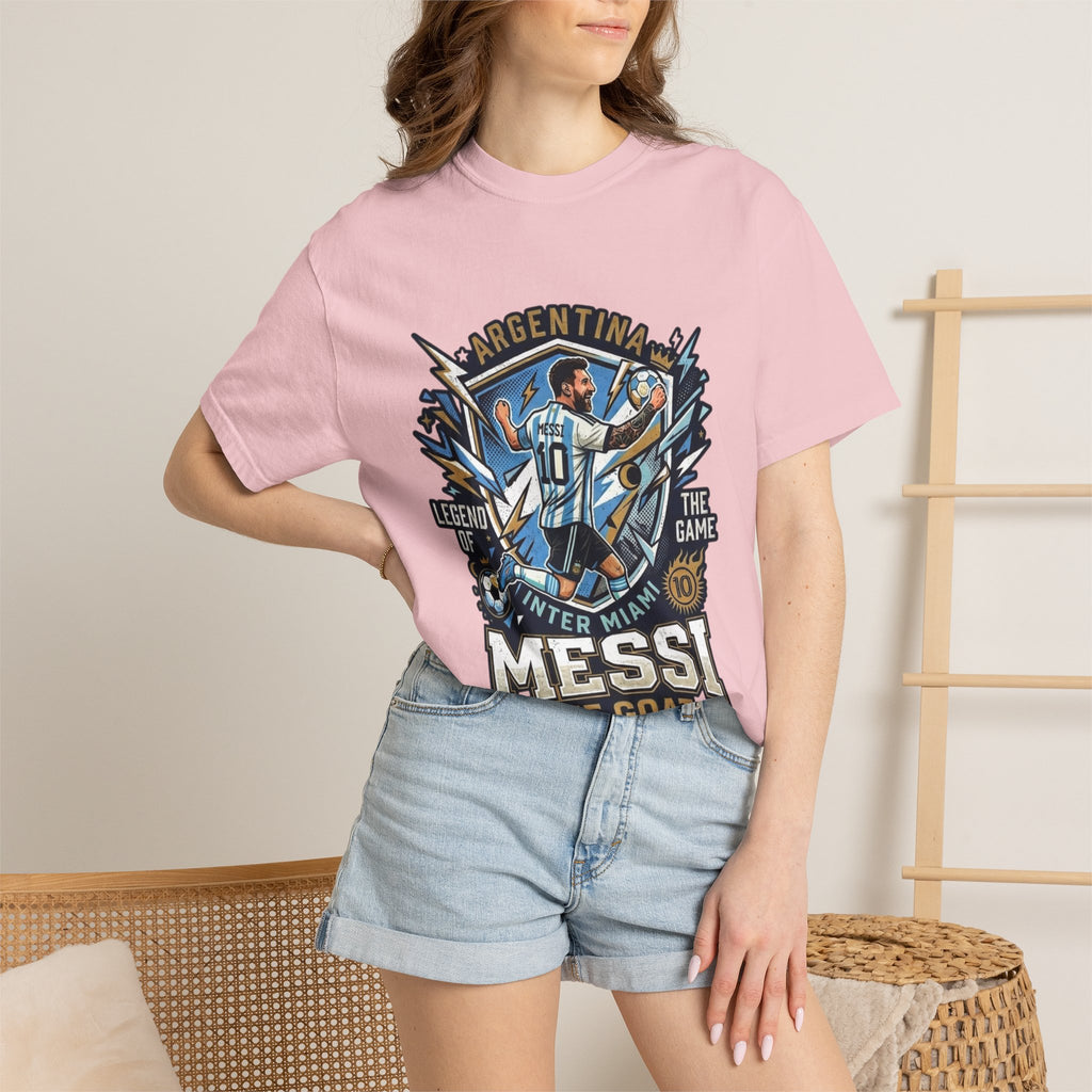 Messi "The GOAT" Soccer T-Shirt - Argentina Fan Version