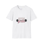 Gym Girlie T-Shirt — Women’s Fitness Tee with Barbell Graphic