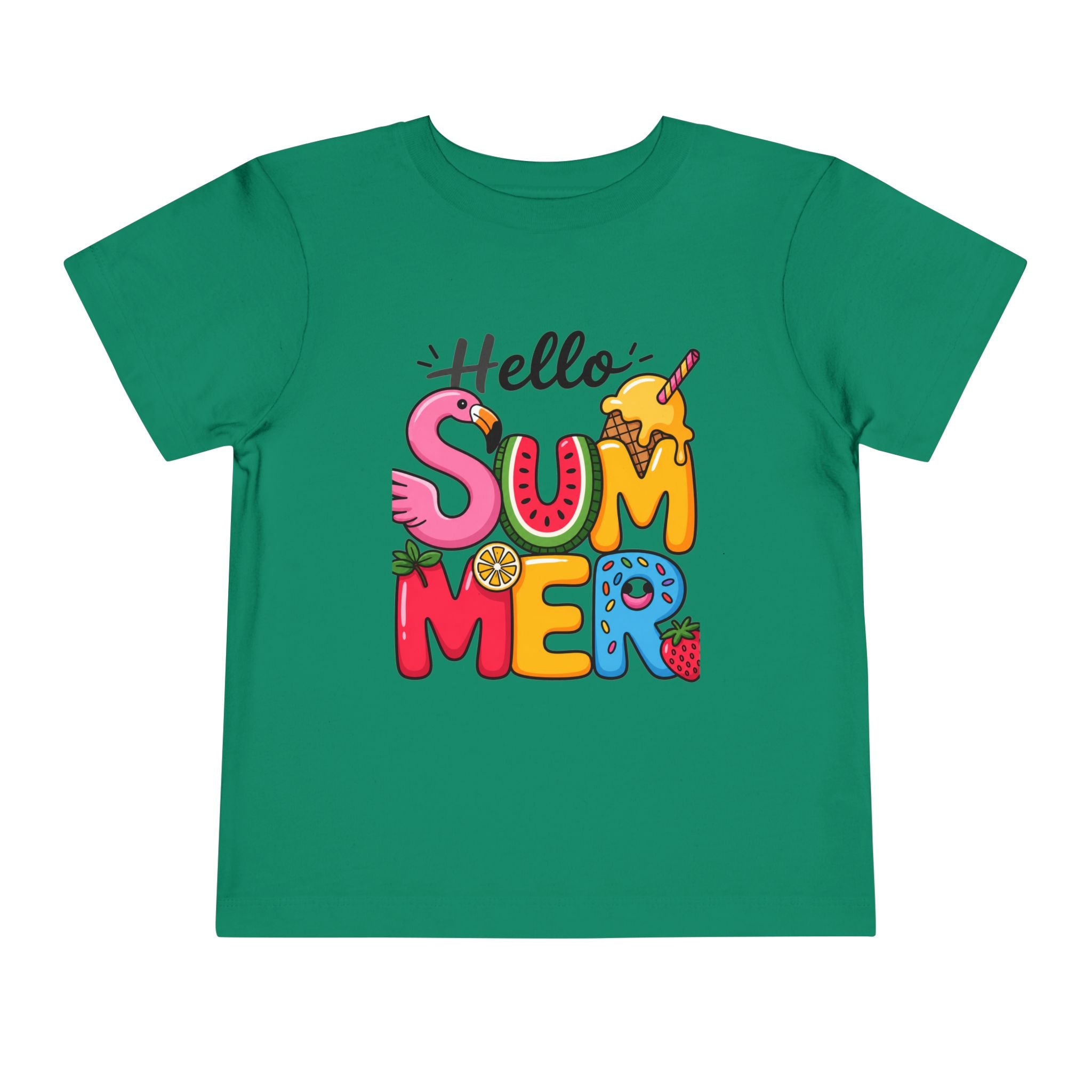 Hello Summer fruity typography Toddler Tee.
