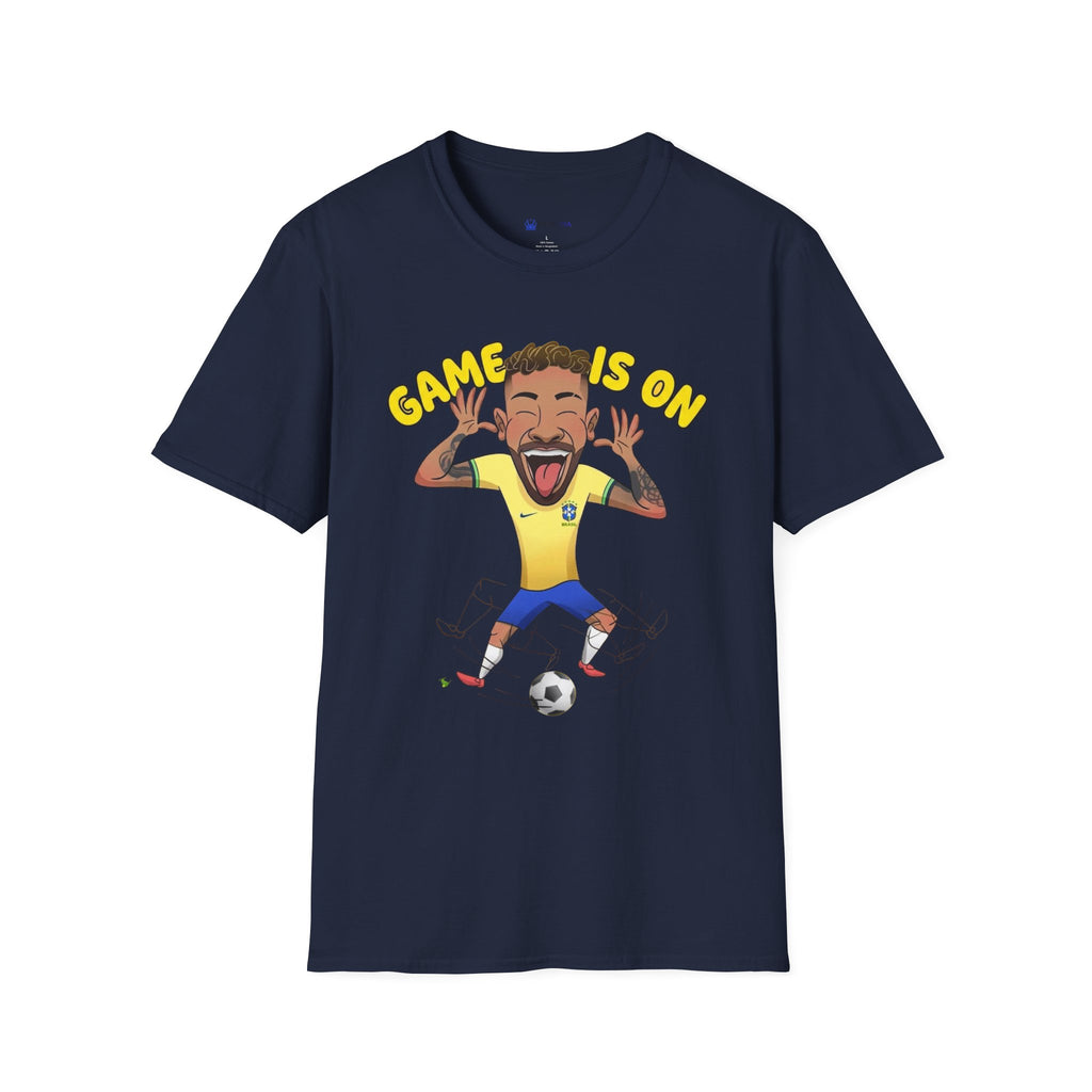 Soccer 'Game Is On' Graphic funny figure design  T‑Shirt