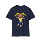 Soccer 'Game Is On' Graphic funny figure design  T‑Shirt