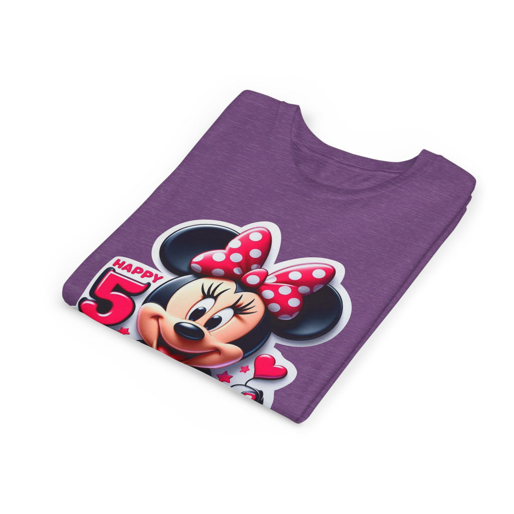 Minnie Mouse Happy 5th Birthday Youth Tee