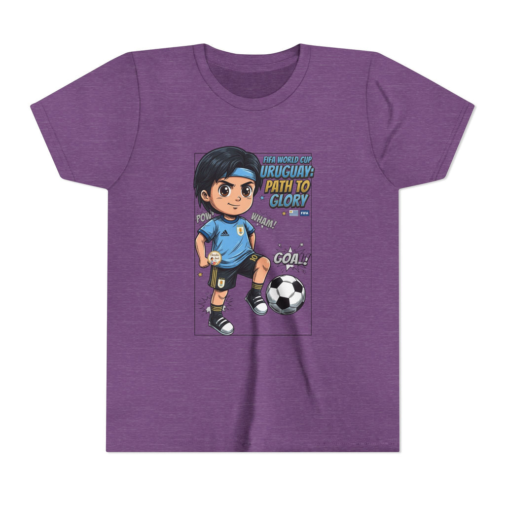 Youth Soccer Tee – Cute Cartoon Player "Ready to Score" Kids Jersey