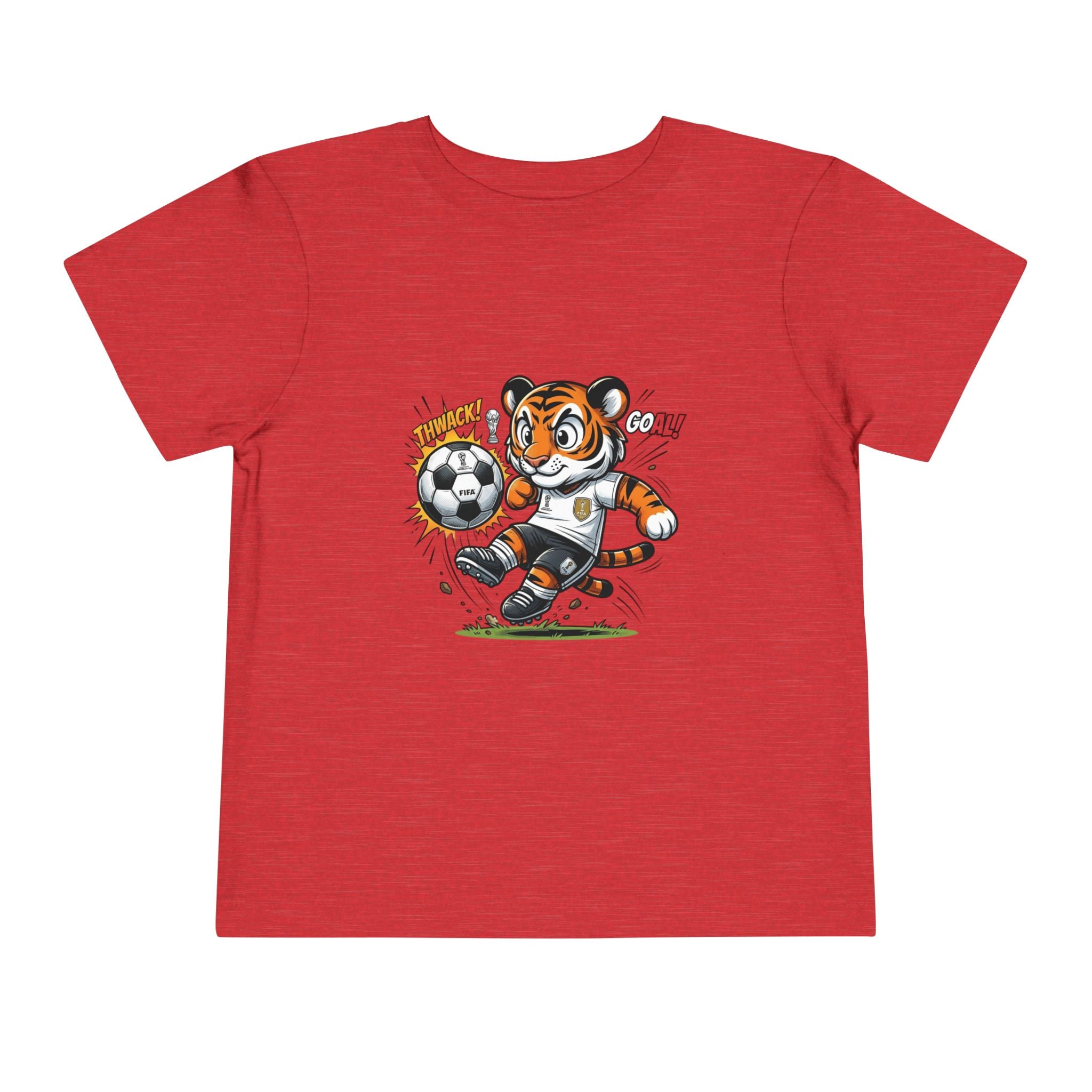 Toddler Soccer Tiger Tee — Cute Kicking Tiger Football Shirt for Kids