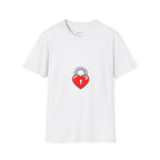 Heart Lock T-Shirt — Cute Red Heart Padlock Graphic Tee for Valentine’s Day