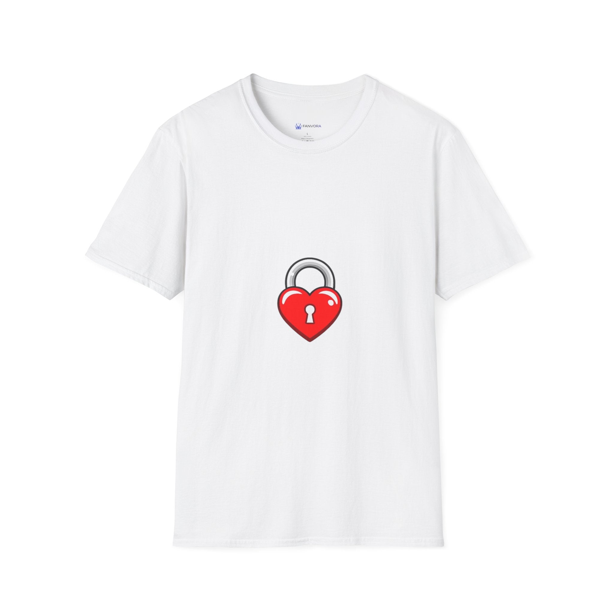Heart Lock T-Shirt — Cute Red Heart Padlock Graphic Tee for Valentine’s Day