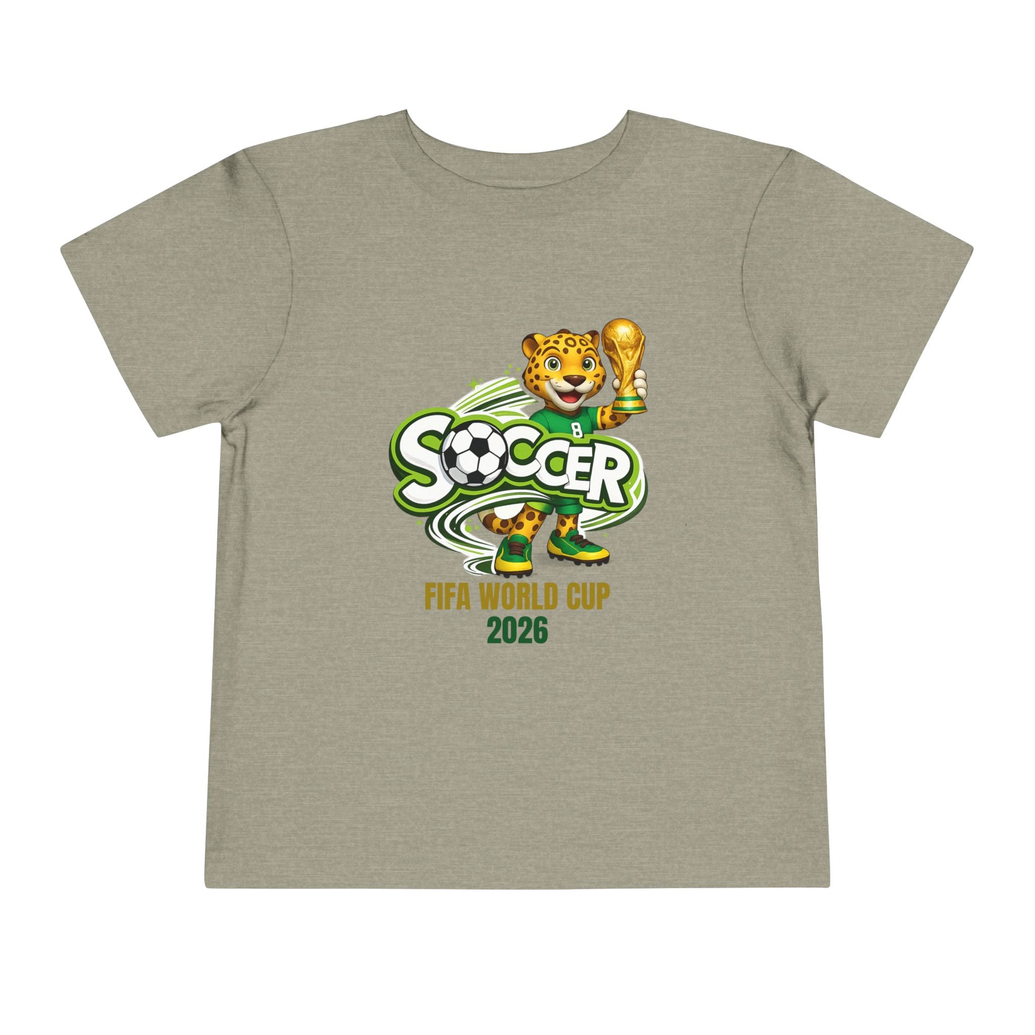 Soccer cup 2026 Toddler Soccer Tee — Cute Tiger Mascot Trophy Design