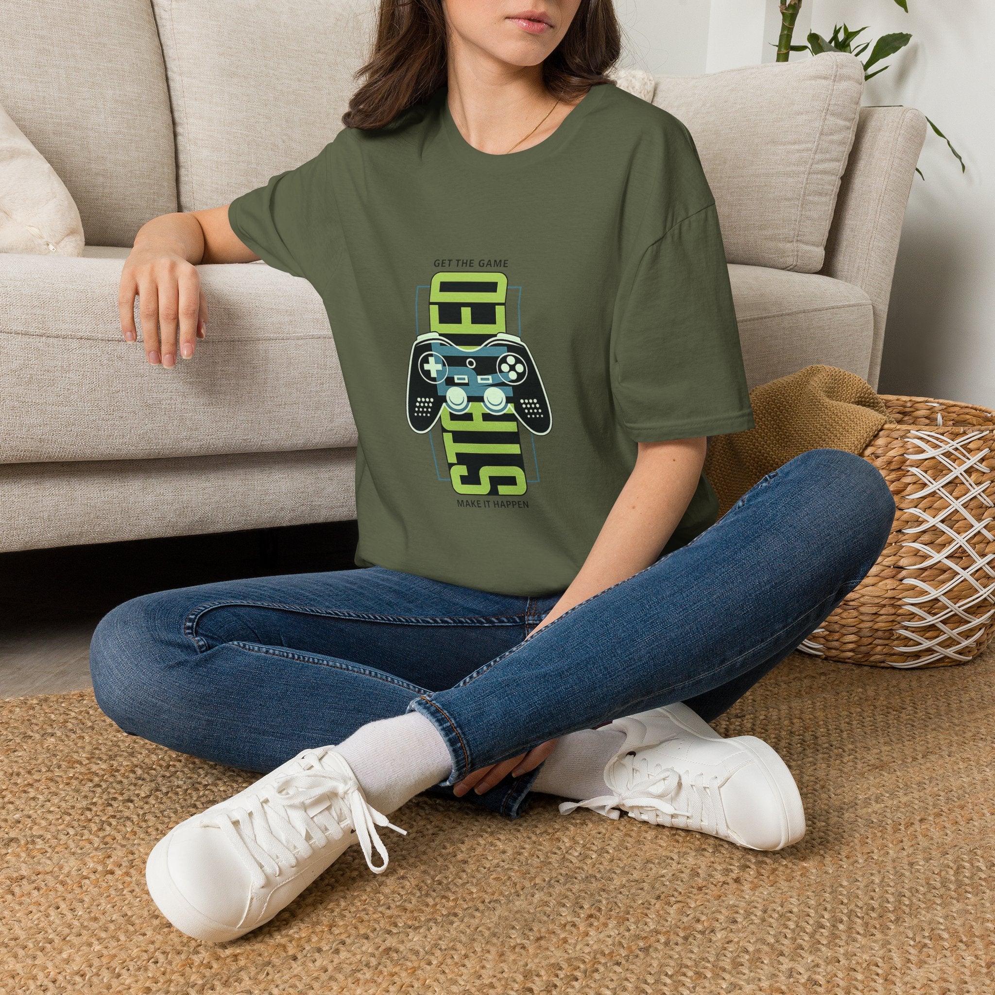 Retro Game Controller T-Shirt — 'STED' Vertical Gamer Graphic Tee