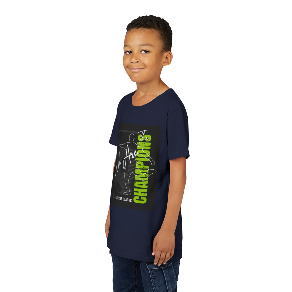 Youth Tee — "We Are Champions" Soccer Champion Graphic Shirt