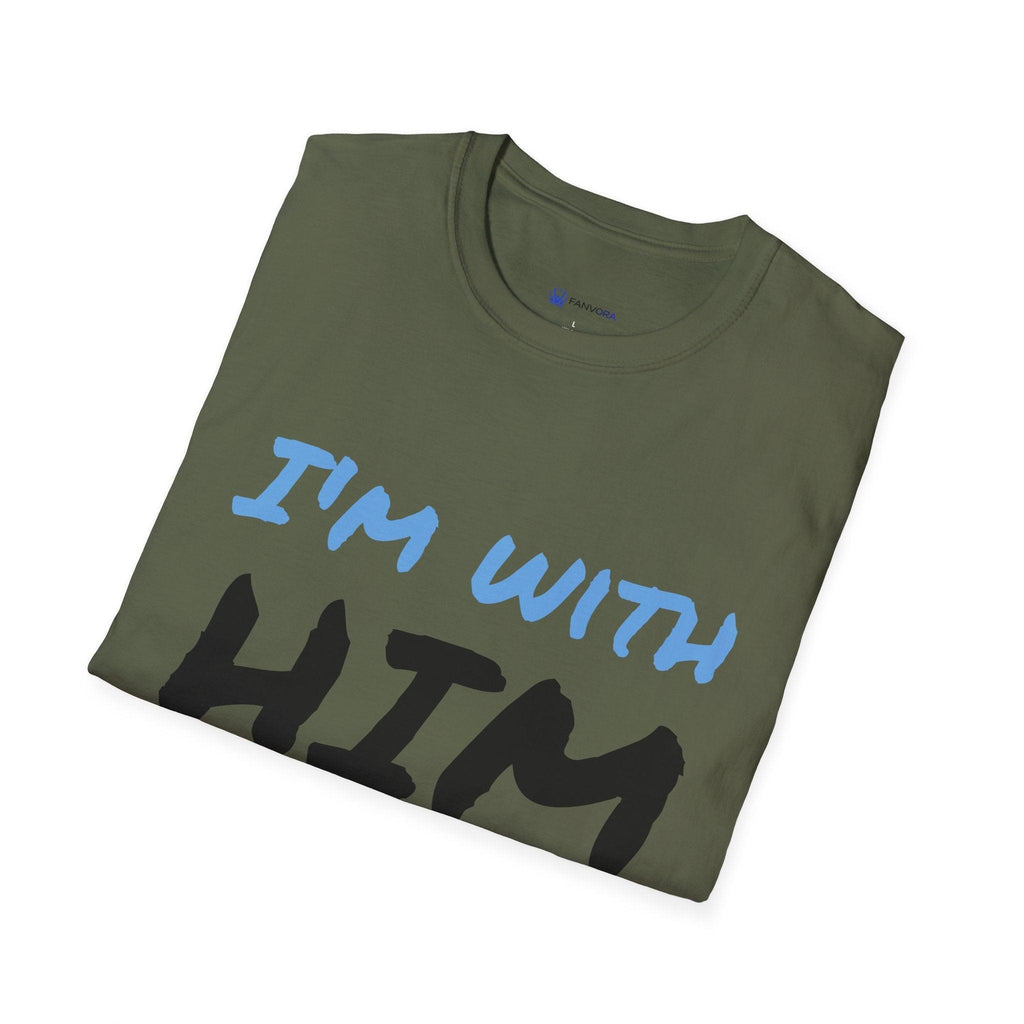 I'm With Him Arrow T-Shirt — Funny Couple Matching Tee for Couples, Engagements & Date Nights.