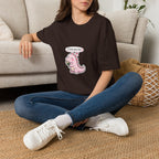 Cute Pink Dino T‑Shirt — "I love you too" Valentine Tee