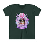 Girls' 5th Birthday Tee - 'Happy Birthday' Glitter Stars Design