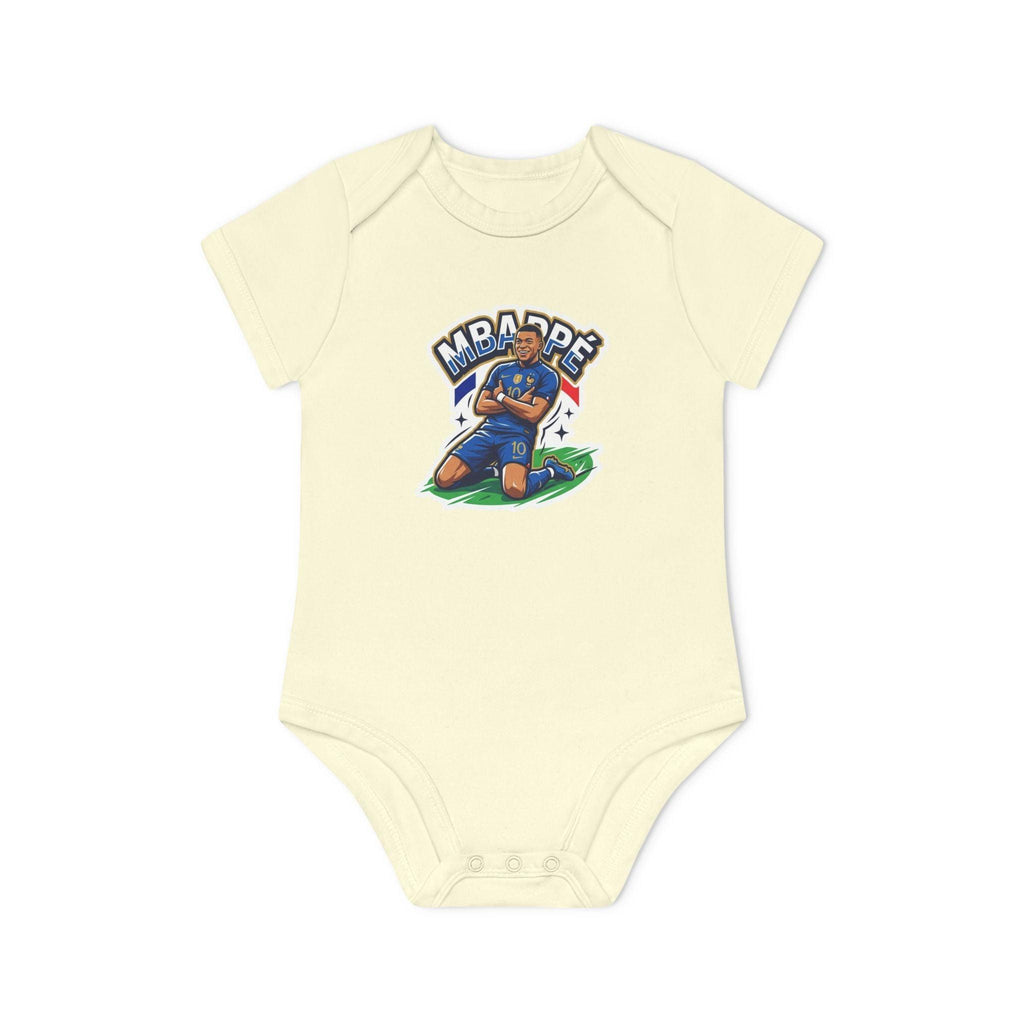 Baby Bodysuit - "France #10 Footballer Rising Star Fan Version" Future Soccer Player & Game Day Energy Organic Baby Onesie.