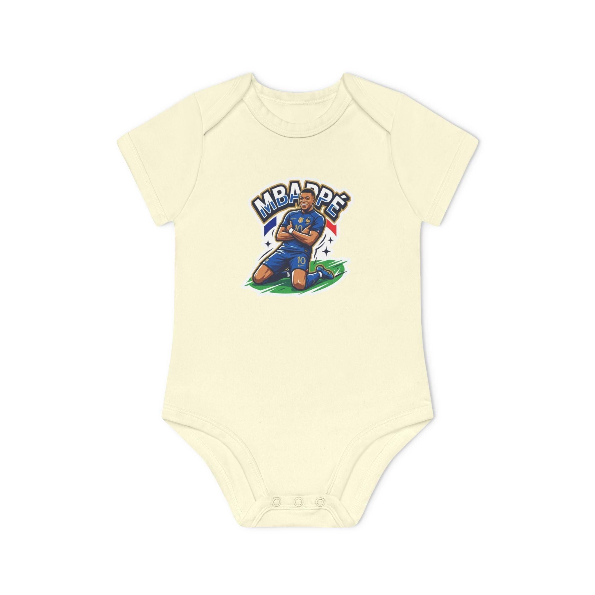 Baby Bodysuit - "France #10 Footballer Rising Star Fan Version" Future Soccer Player & Game Day Energy Organic Baby Onesie.