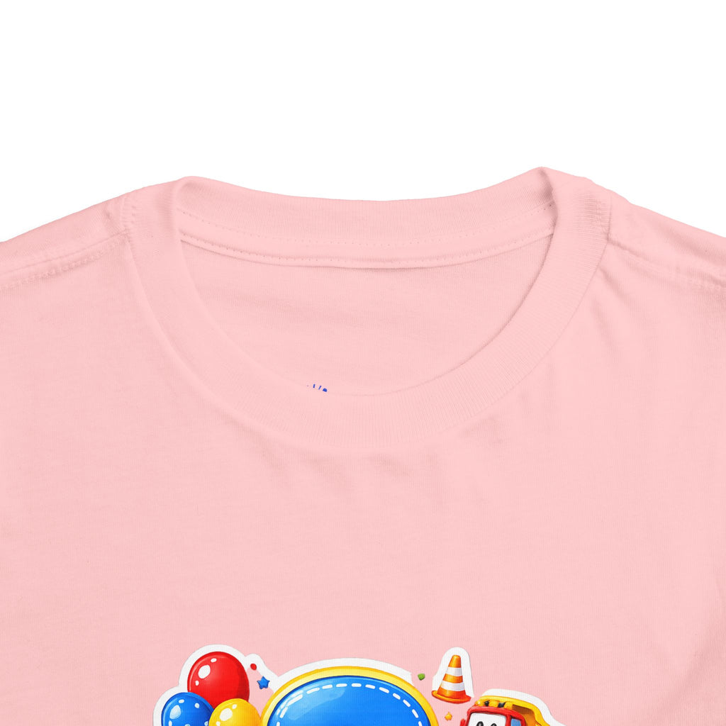 Toddler Birthday Tee — "3" Race Car Happy Birthday Shirt
