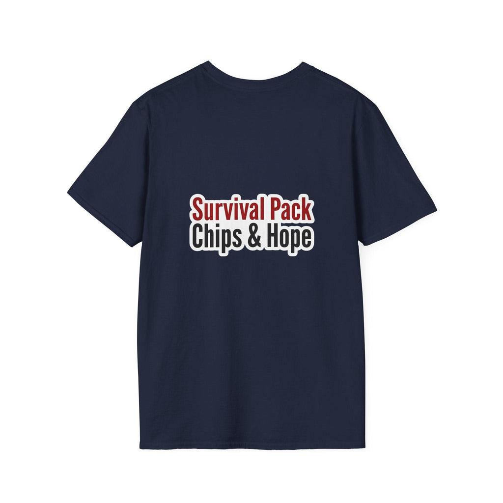 Unisex - Legends Unite Fans’ Choice World Cup T-Shirt — “Survival Pack: Chips & Hope”.