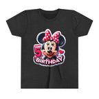 Minnie Mouse Happy 5th Birthday Youth Tee