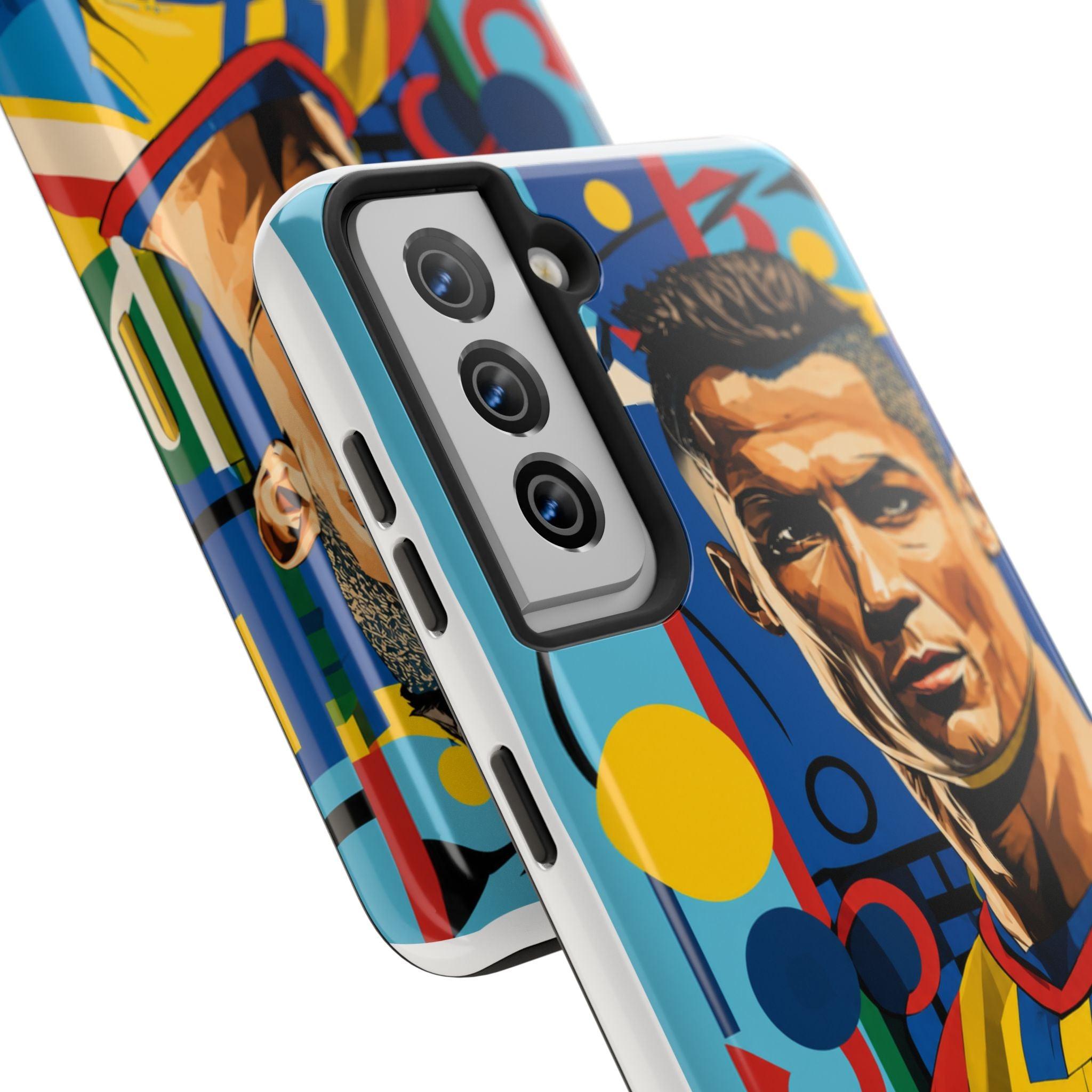 Portugal  legend Pop Art Tough Phone Case — Colorful Soccer Legend Protective Cover