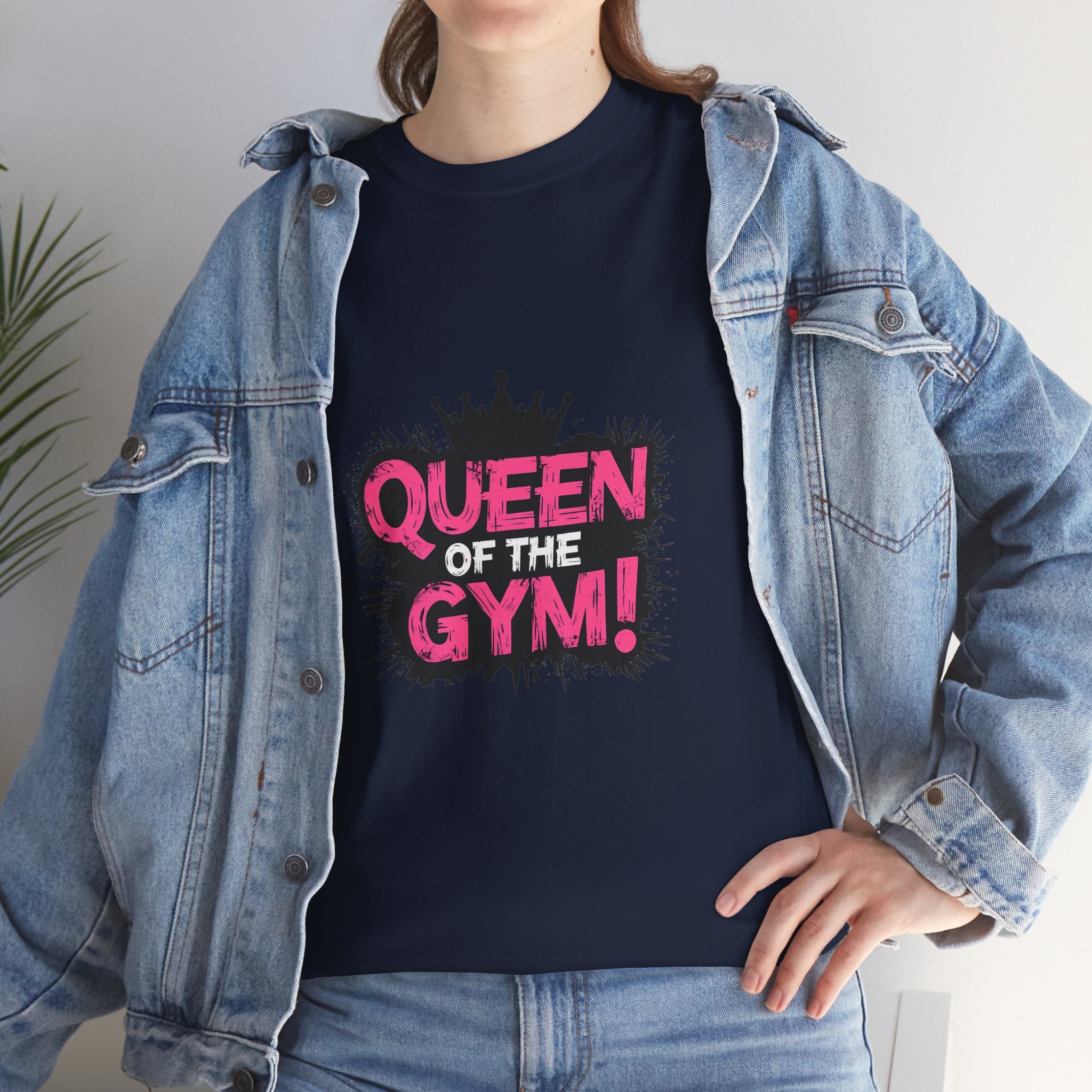 Queen of the Gym T-Shirt — Pink Crown Fitness Tee
