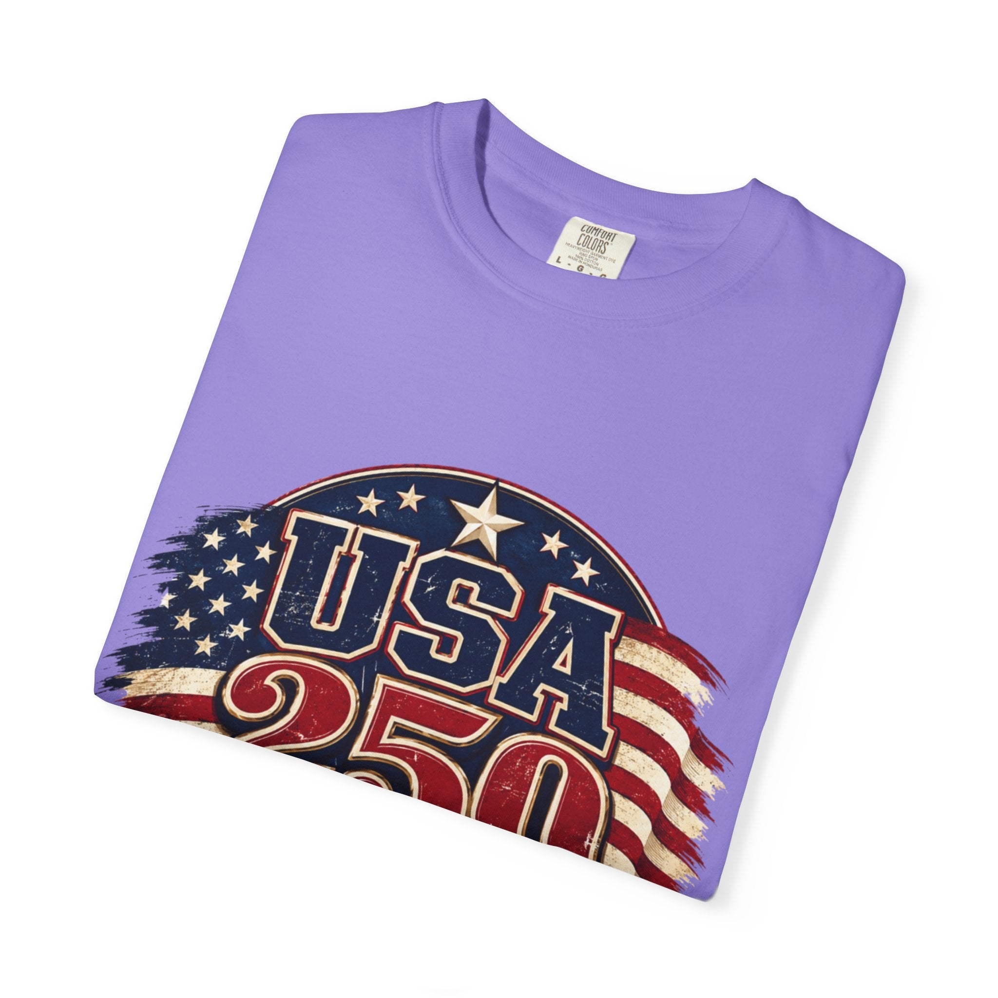 USA 250 T-Shirt — Patriotic "Serving Liberty Since 1776" Anniversary Tee