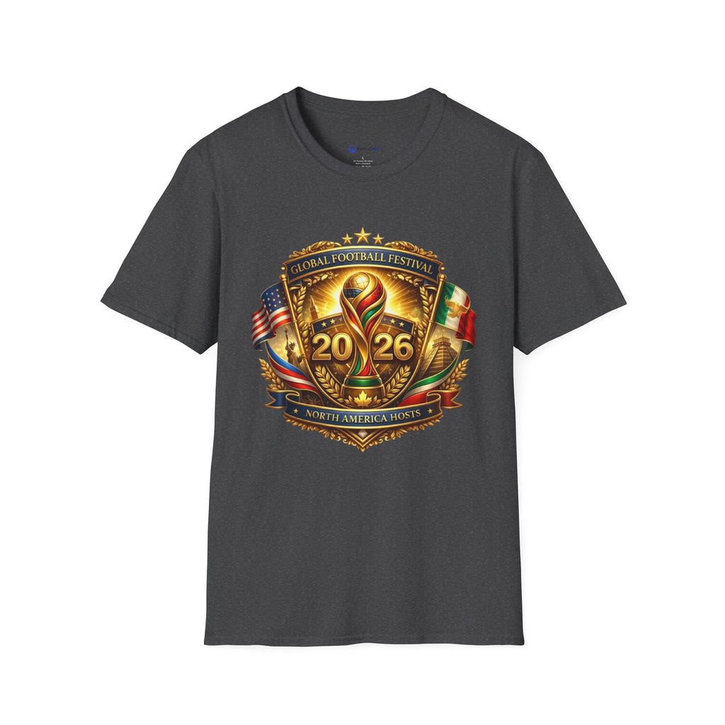 2026 Global Football Festival T-Shirt — Style Soccer Tee with USA & Mexico Flags