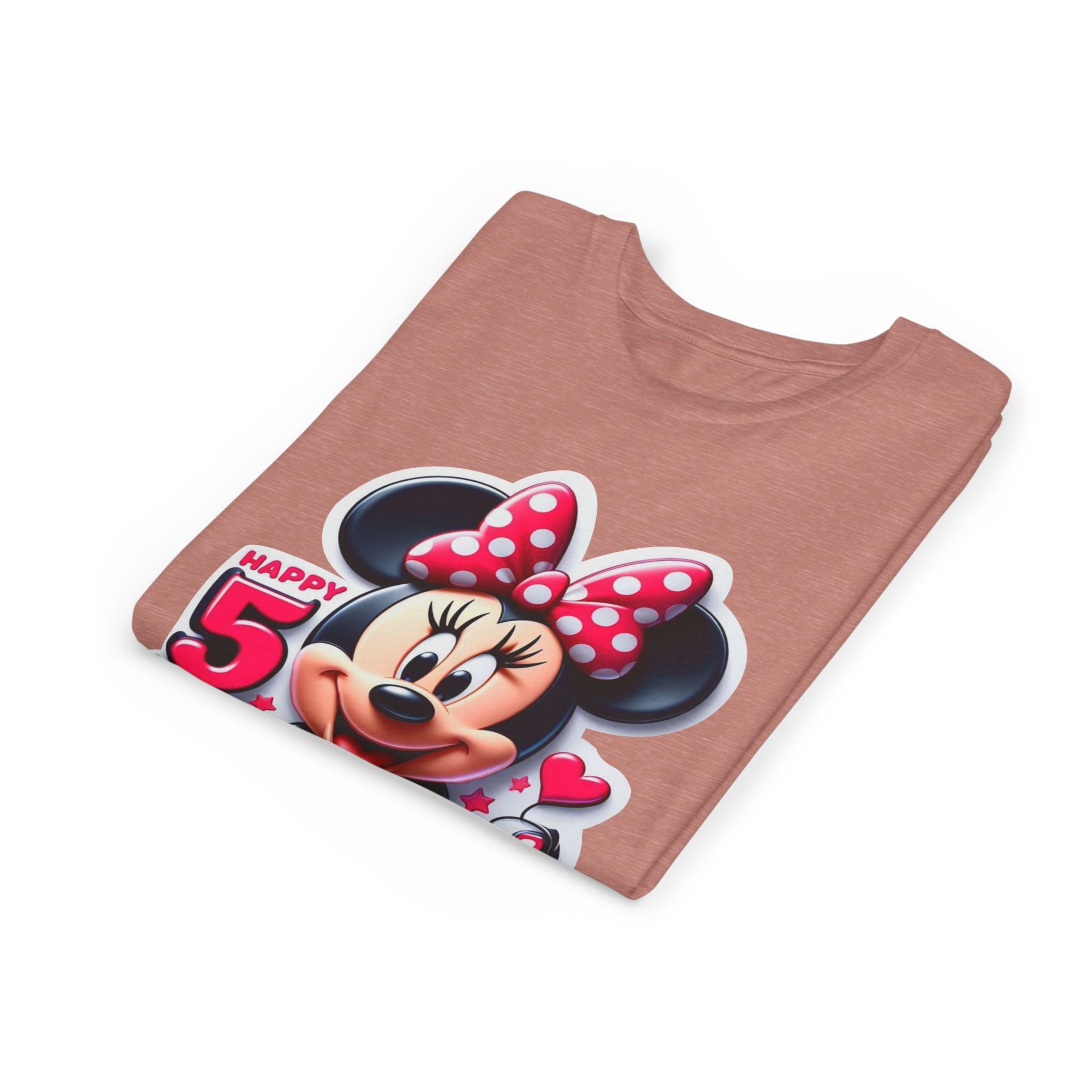 Minnie Mouse Happy 5th Birthday Youth Tee