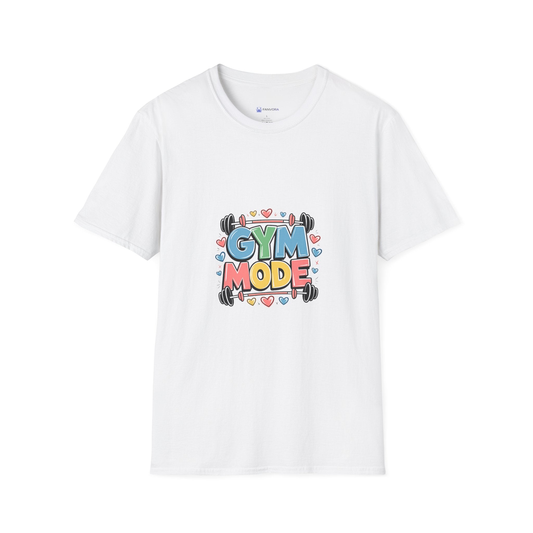 Gym Mode T-Shirt — Cute Barbell Fitness Tee for Gym Lovers