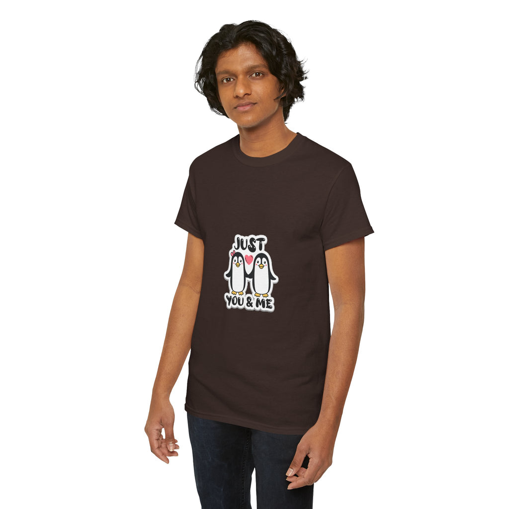 Just You & Me Penguin Tee — Cute Couples Graphic T-Shirt