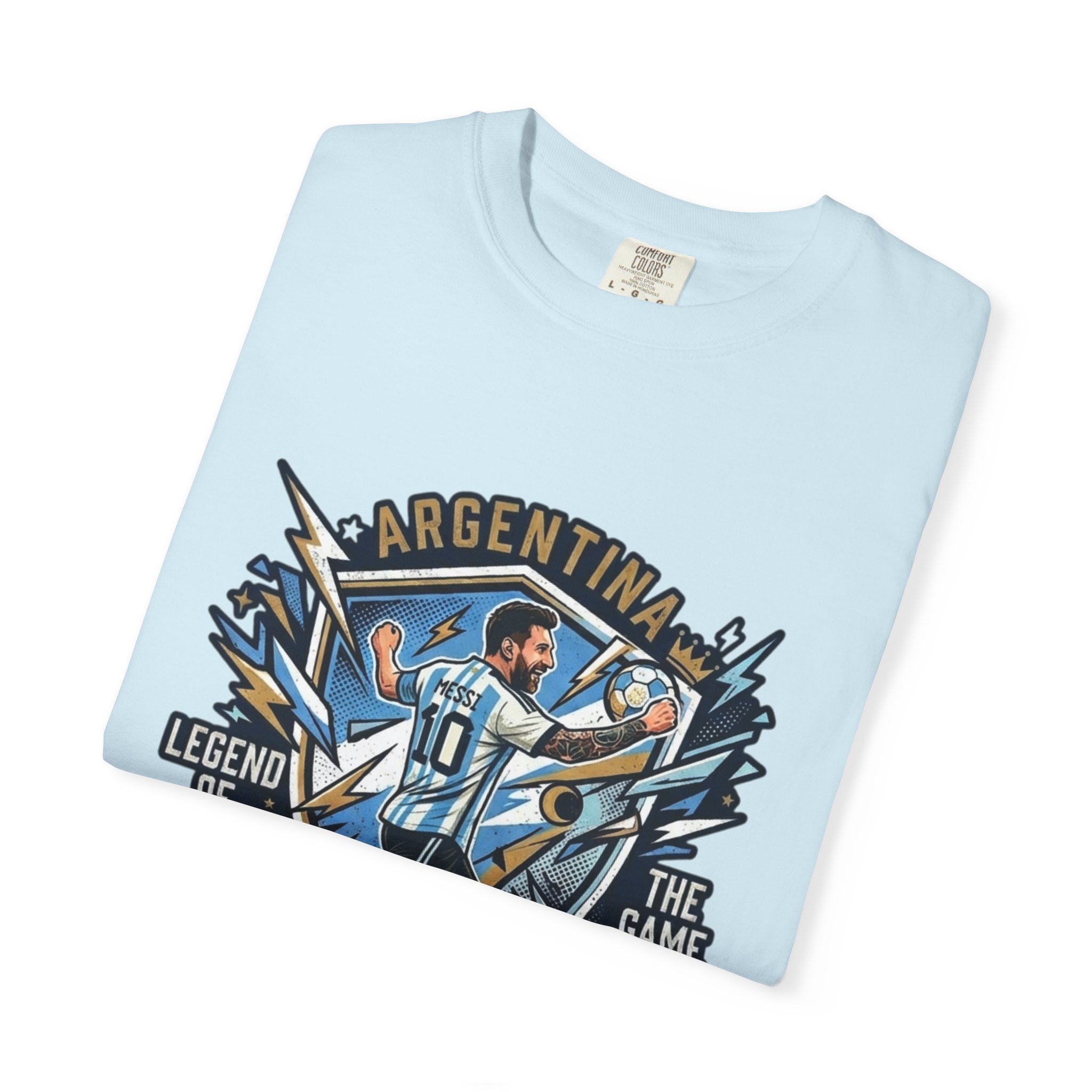 Messi "The GOAT" Soccer T-Shirt - Argentina Fan Version