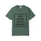 Unisex CR7 Fans Siuuu T-Shirt — Eat Sleep Siuuu Repeat Graphic Tee.