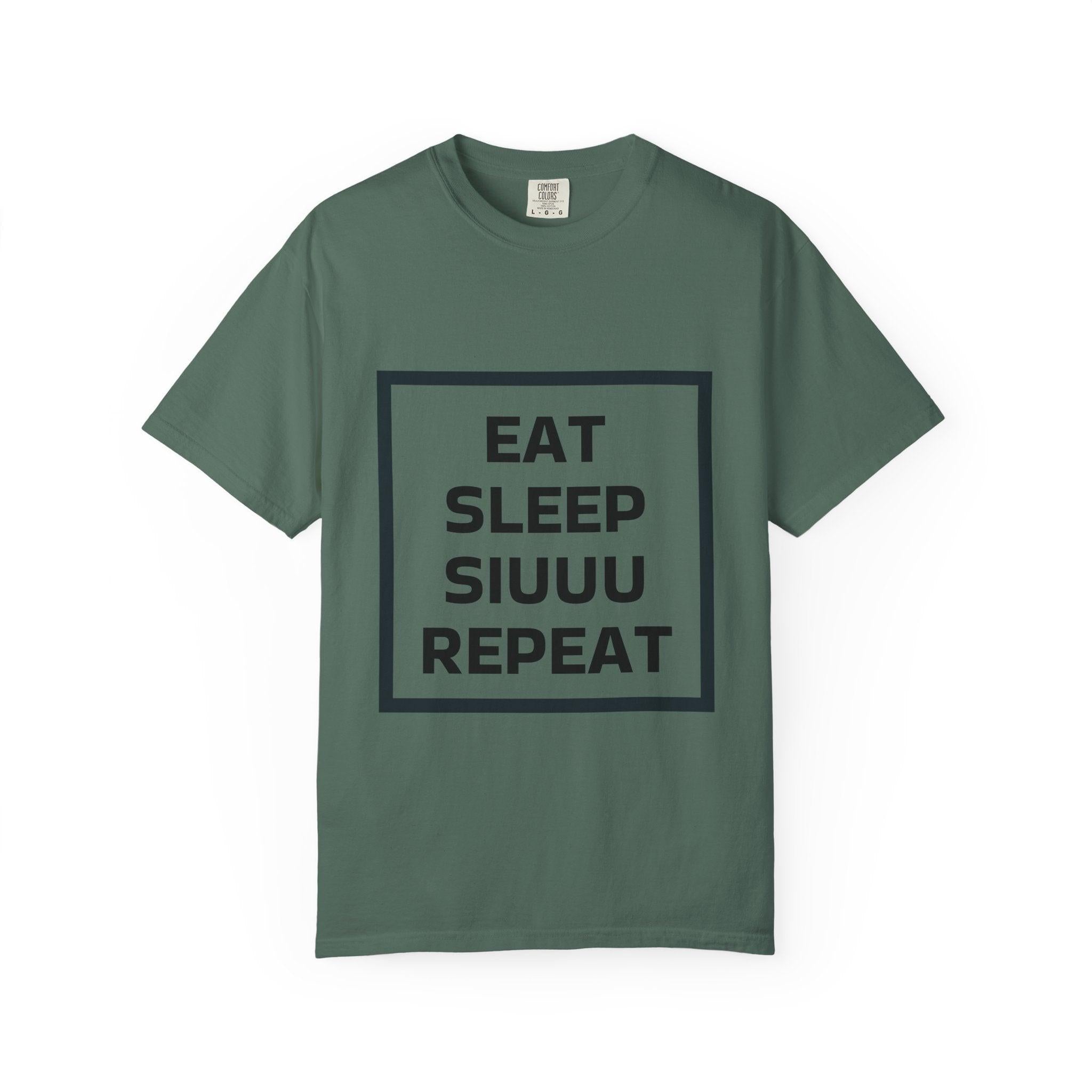 Unisex CR7 Fans Siuuu T-Shirt — Eat Sleep Siuuu Repeat Graphic Tee.