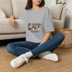 Cat Mom Leopard Print T-Shirt — Cute Graphic Tee for Cat Lovers