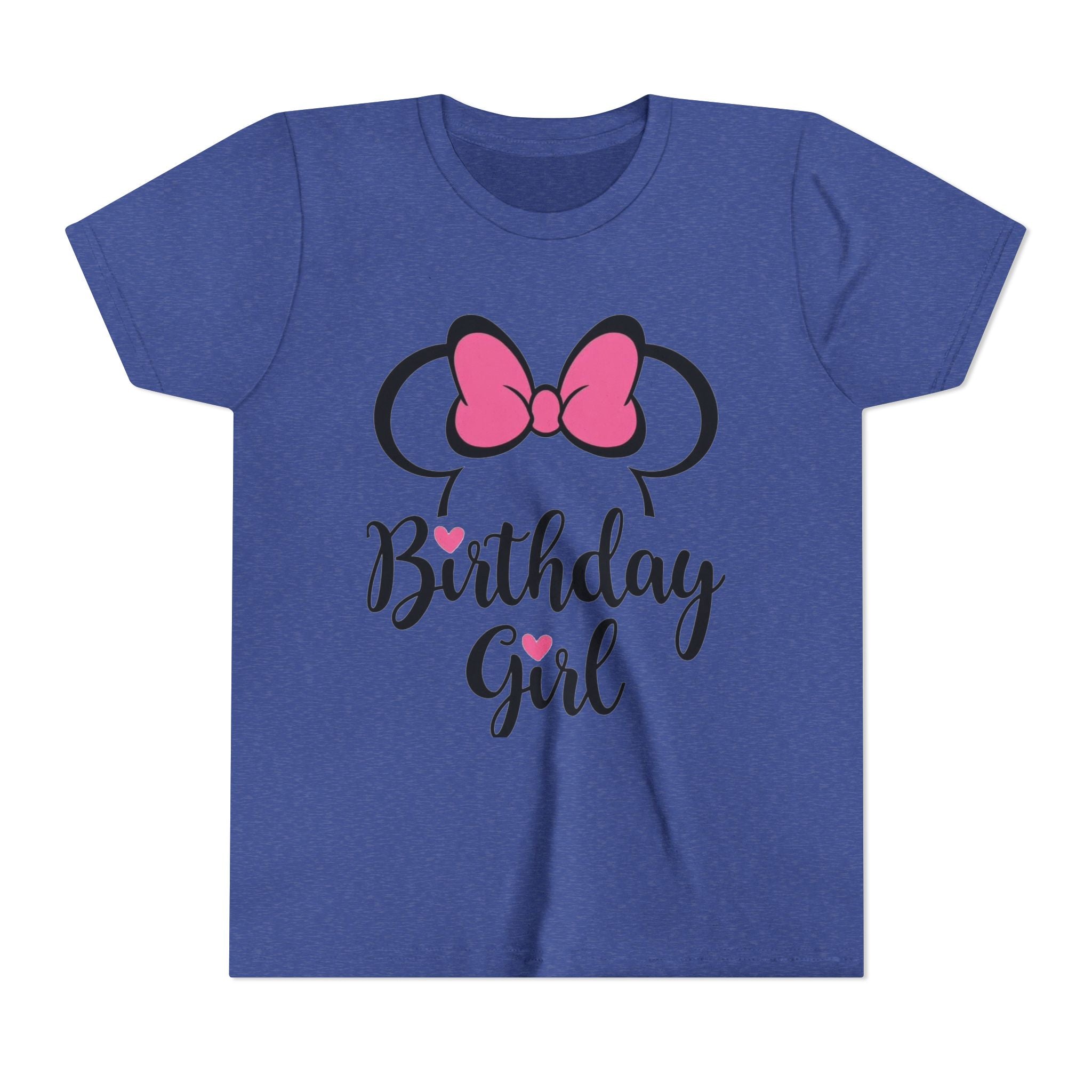 Birthday Girl Youth Tee — Pink Bow Party Shirt for Girls