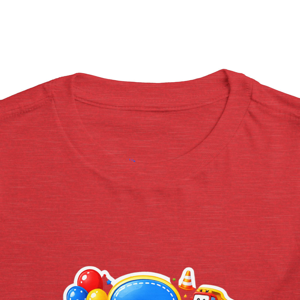 Toddler Birthday Tee — "3" Race Car Happy Birthday Shirt
