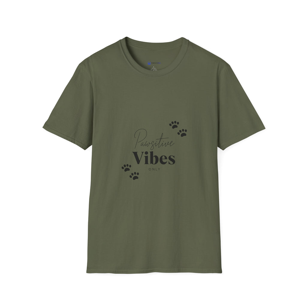 Pawsitive Vibes T-Shirt — Cute Paw Print Pet Lover Tee