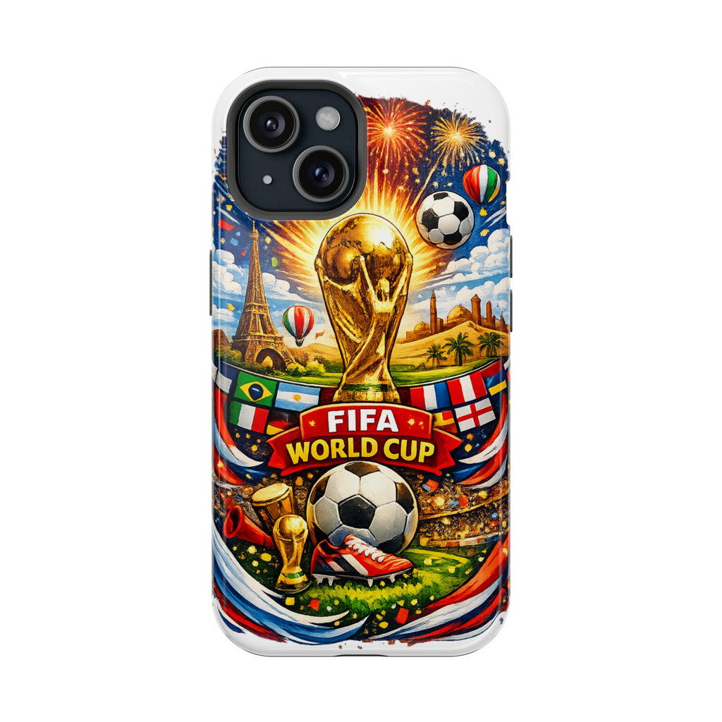 Soccer Magnetic Impact-Resistant Phone Case — FIFA Trophy Design