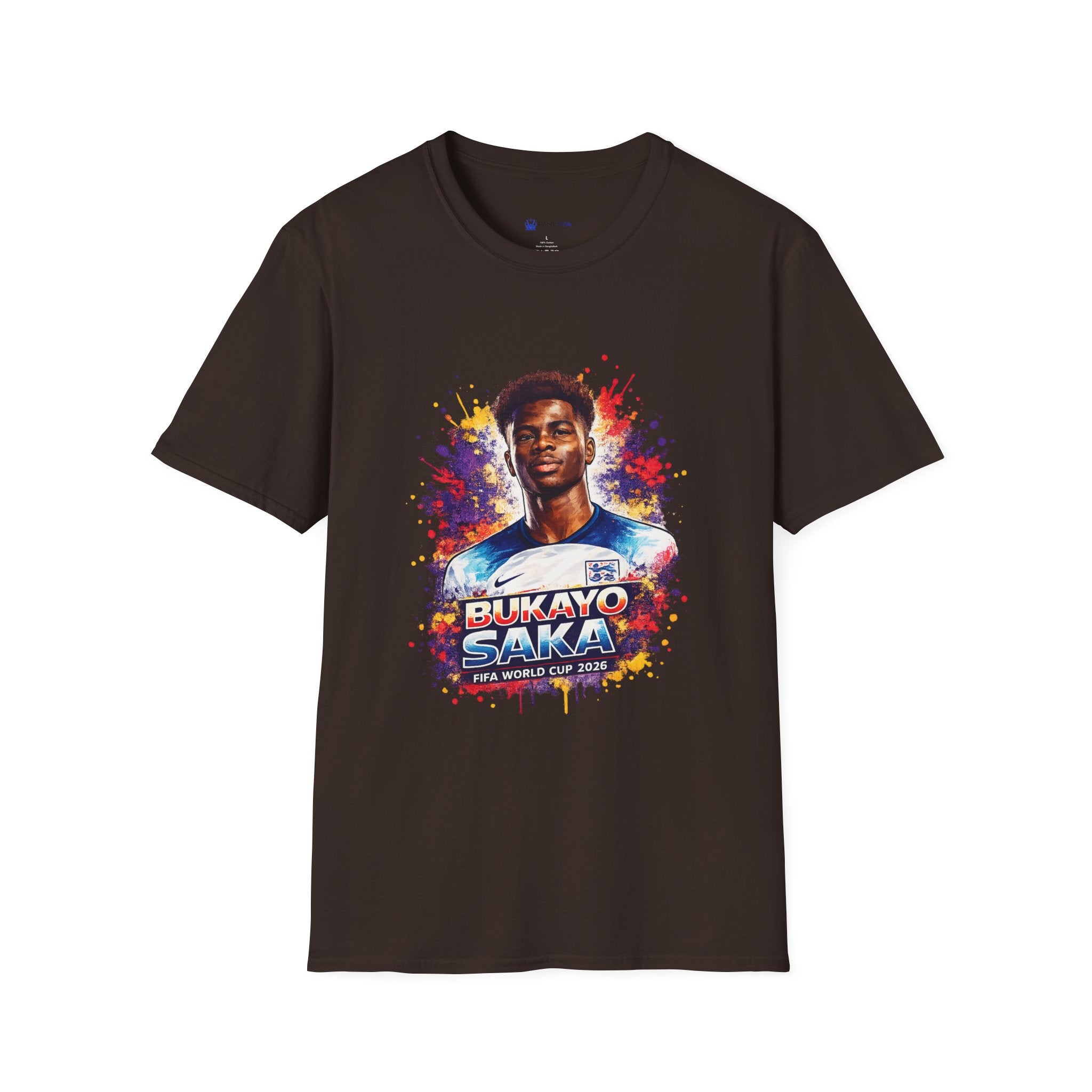 England Lagend Portrait T-Shirt — Color Splash Football Fan Tee