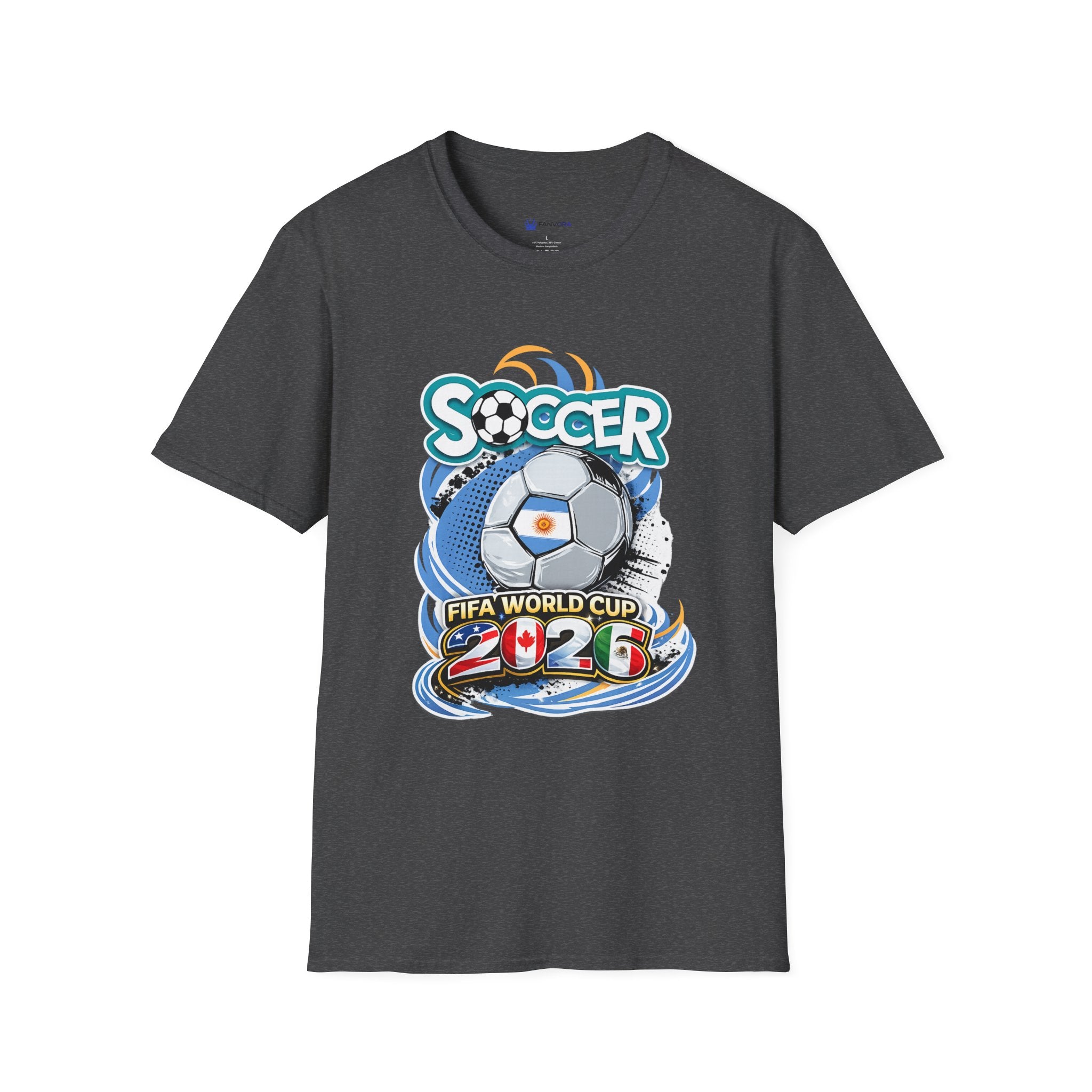 Soccer 2026  Graphic T-Shirt — Retro Ball Design soccer cup tee