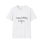 Birthday T‑Shirt — “Happy Birthday Handsome” Script Tee