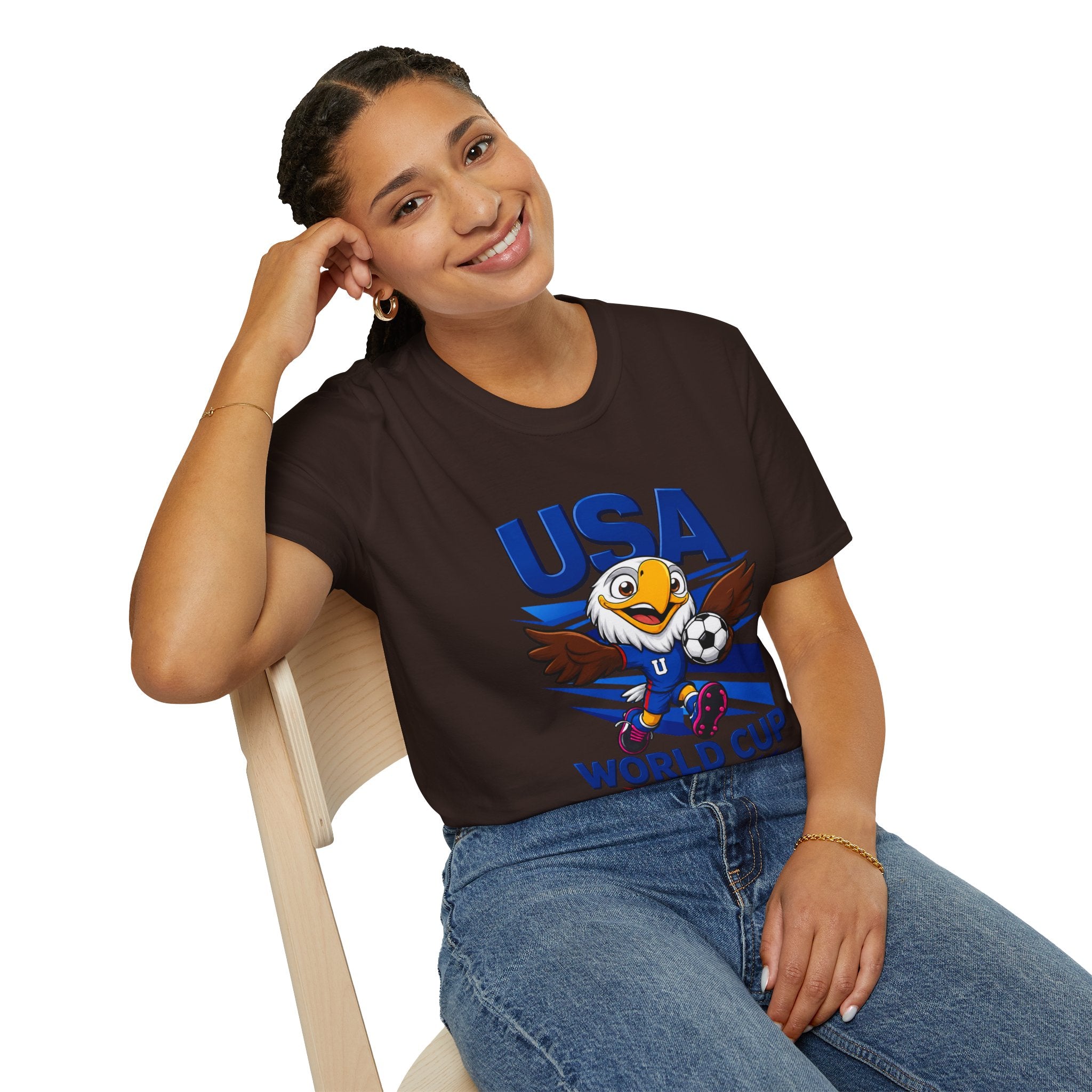 USA  Soccer T-Shirt — Eagle Mascot Graphic