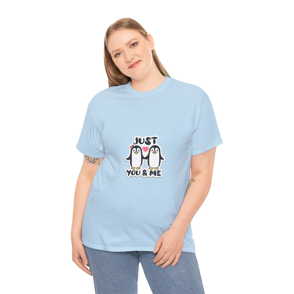 Just You & Me Penguin Tee — Cute Couples Graphic T-Shirt