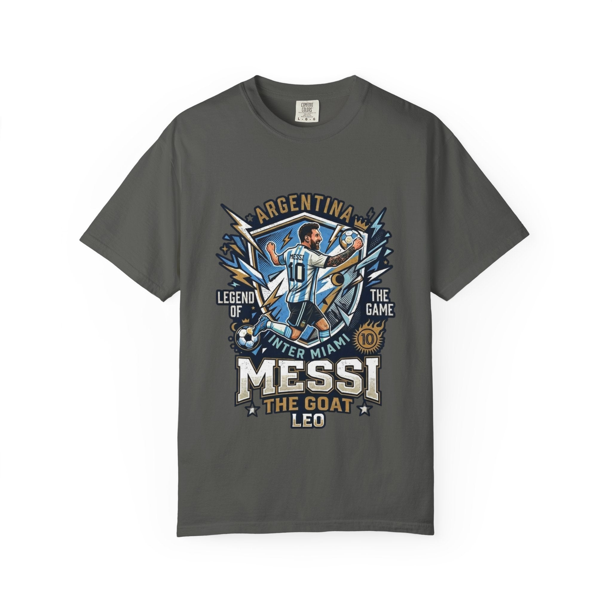 Messi "The GOAT" Soccer T-Shirt - Argentina Fan Version