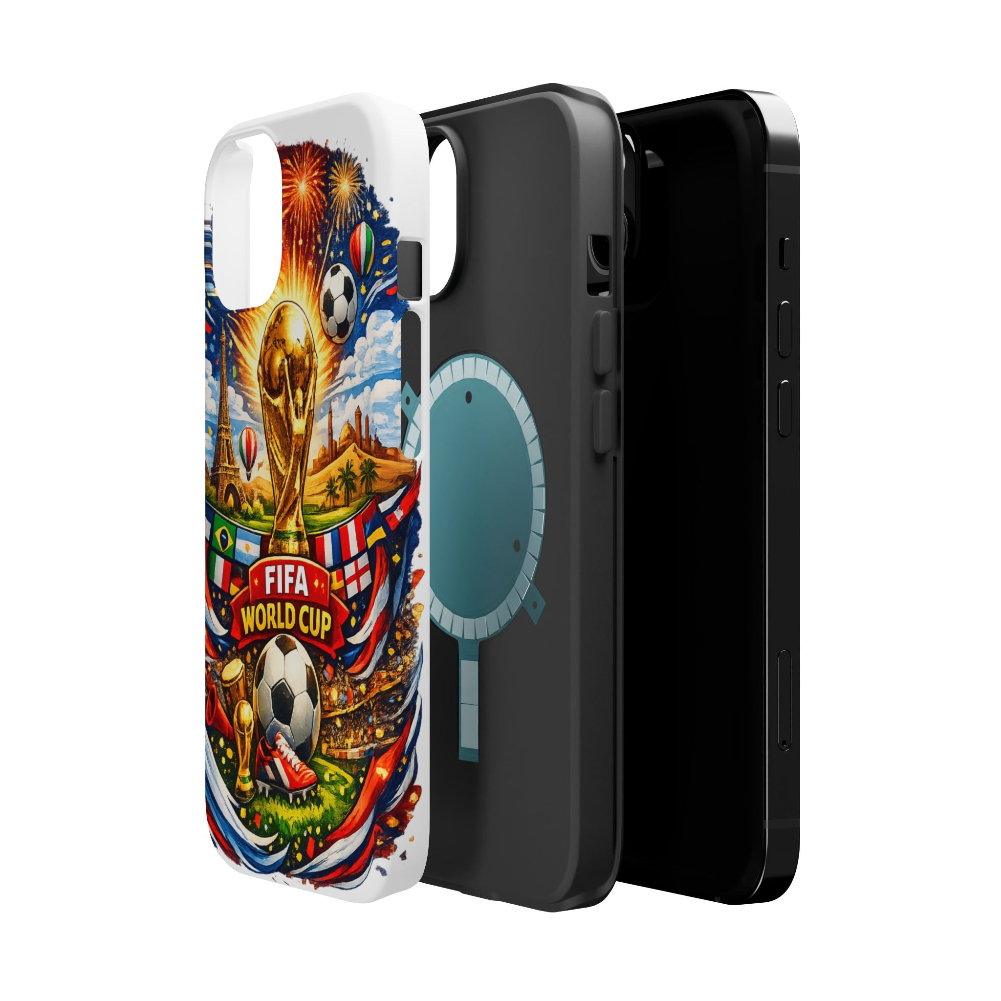 Soccer Magnetic Impact-Resistant Phone Case — FIFA Trophy Design