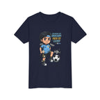 Youth Soccer Tee – Cute Cartoon Player "Ready to Score" Kids Jersey