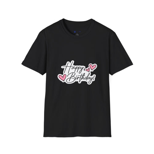Birthday T-Shirt — "Happy Birthday" Heart Graphic