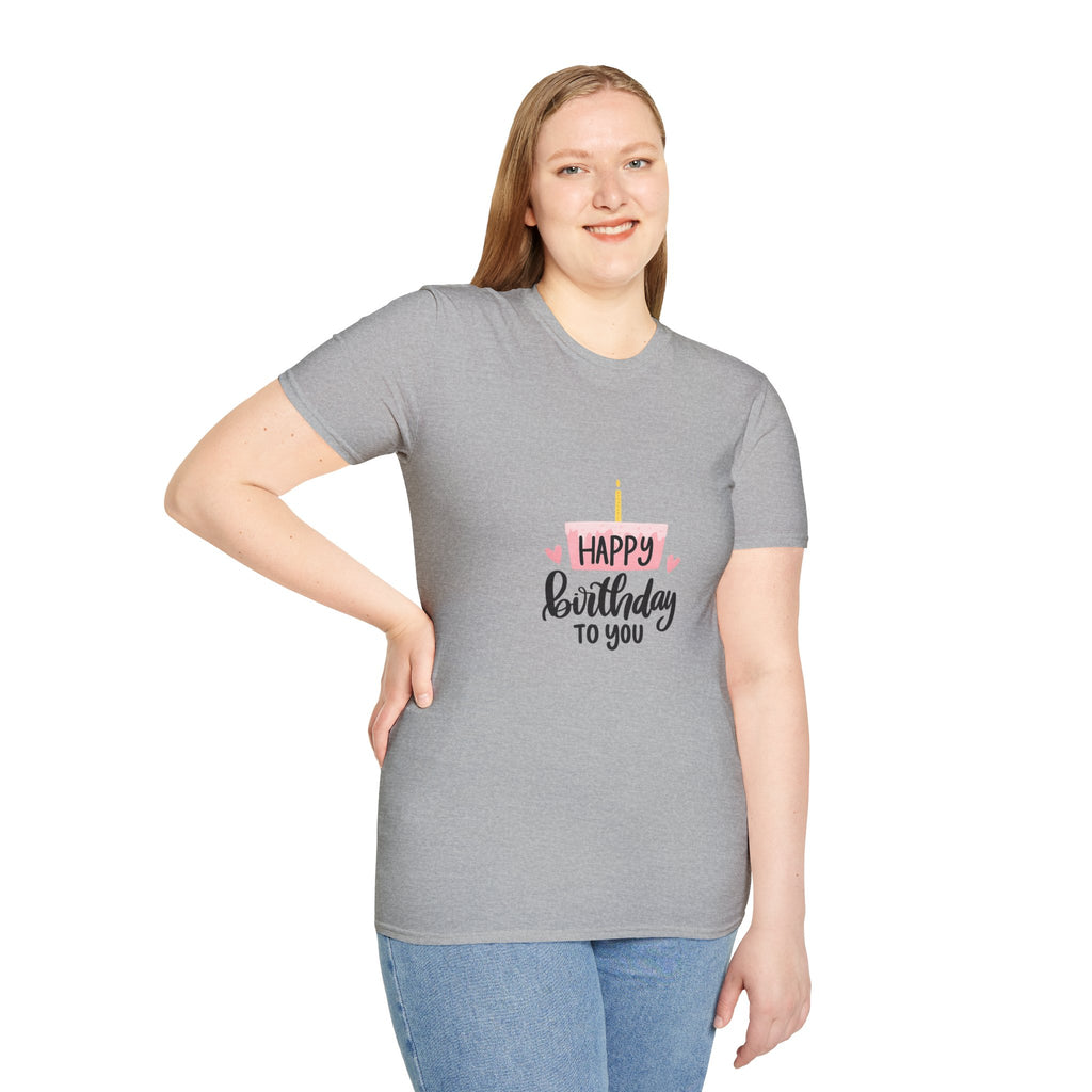 Birthday Cake T-Shirt — "Happy Birthday to You" Cute Candle Design