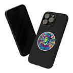 Matte Black iPhone Tough Cases 12 to 17 Pro Max  — "King of Pop Forever" Retro Pop Art Phone Case